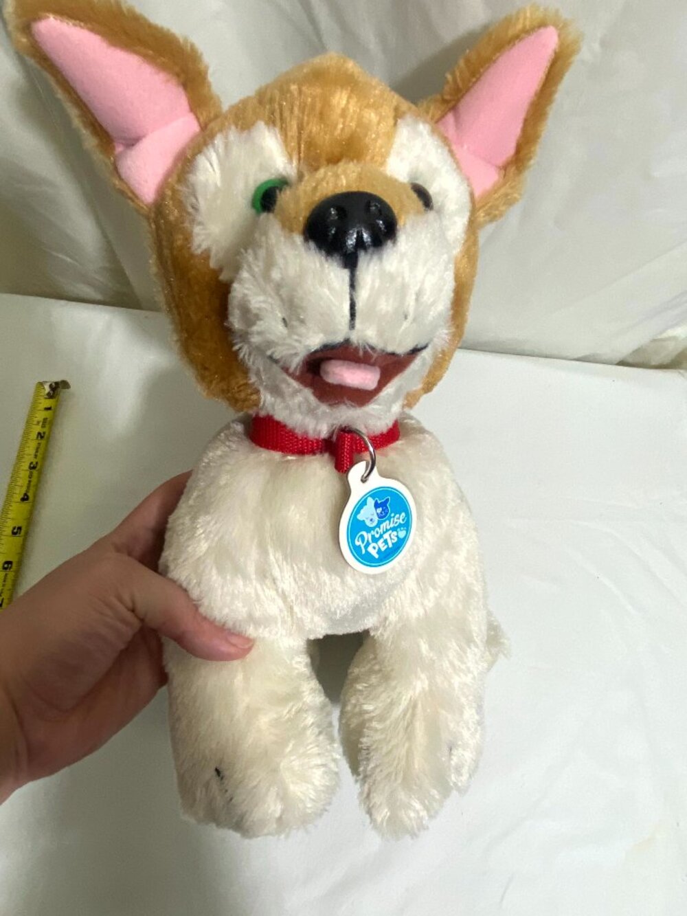 Build-A-Bear Promise Pets Dog Plush Brown White Puppy 12" Stuffed Animal BAB